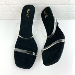 NEW! RAYE Black Clear Strap Heels Size 9 $150